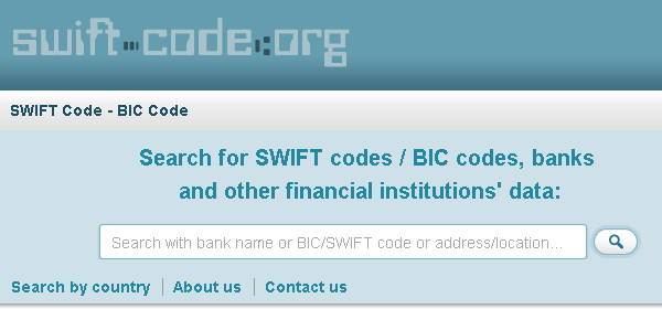 How do you find a bank's SWIFT code?